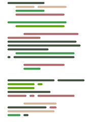 Code on screen vector illustration, flat cartoon coding lines simulation