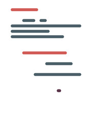Code on screen vector illustration, flat cartoon coding lines simulation