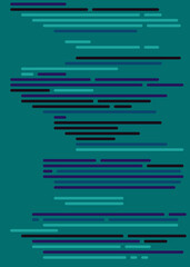 Code on screen vector illustration, flat cartoon coding lines simulation
