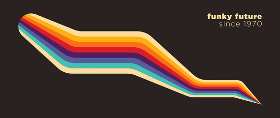 Poster - minimalist abstract design in retro style with colorful shapes. vector illustration.