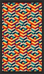 Aufkleber - 3d isometric pattern vector in soft or pastel colors, 3d cubes abstract background
