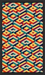 Aufkleber - 3d isometric pattern vector in soft or pastel colors, 3d cubes abstract background