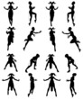 © Shinso_Hajime - 360 rotation of female devil silhouette flying and hovering poses