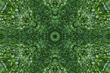 Green Kaleidoscope Abctract Art Background Texture Design