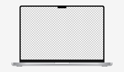 Wall Mural - Laptop pro with blank screen for your design. Realistic laptop mockup. Vector illustration EPS10
