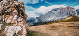 Fototapeta Krajobraz - Panorama Dolomity -piękny górski widok