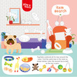 Find Dog Pug Toys Game Printable Template