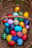 Fototapeta Tulipany - Beautiful colourful handmade easter eggs. Great idea to decorate your Easter eggs. Happy Easter.