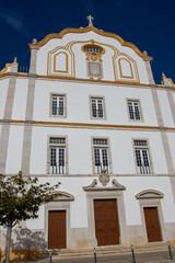 Wall Mural - A vertical shot of a beautiful church in Portimao, Portugal