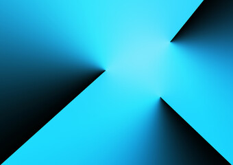 Wall Mural - 3D angle blue gradient background