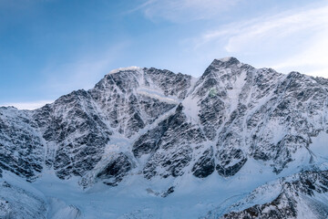 Wall Mural - Greater Caucasus Range.  Glacier Seven on mount Donguz-Orun in Elbrus region. Winter landscape