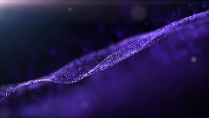 Poster - Abstract luxurious, premium glittering blue particles grid motion background floating in cyberspace loop background