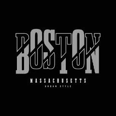Wall Mural - BOSTON illustration typography. perfect for t shirt design
