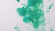 drop green ink paint in water slow motion 4k