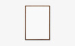 Frame mockup, Blank picture frame mockup on white wall, single vertical artwork template, Clean, modern, minimalist