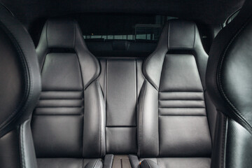 Wall Mural - Luxury car rear seats row. Expensive car leather seats  