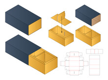 Box Packaging Die Cut Template Design. 3d Mock-up
