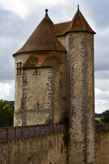 blandy les tours, france - august 21 2020 : the historical castle