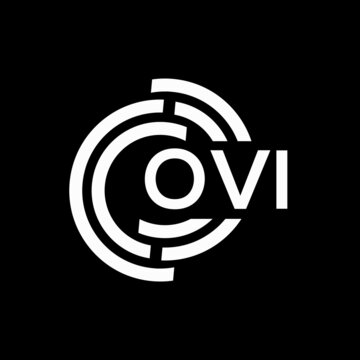 OVI letter logo design on black background. OVI creative initials letter logo concept. OVI letter design.