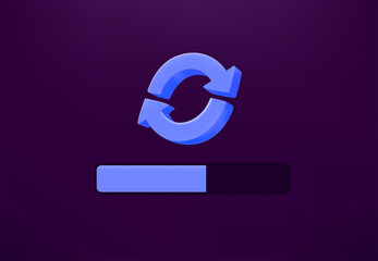 Aufkleber - Loading information concept. 3d vector illustration