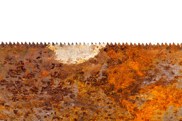 Wall Mural - metal saw blade with rust isolated on white background