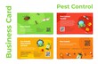 © Vikivector - Collection eco friendly pest control service business card vector illustration