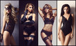 © Acronym - Set of photos with beautiful and sexy women in lingerie. Erotic underwear collection collage.