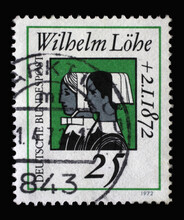 Stamp Printed In Germany Showing Deaconess Sisters, Death Centenary Of Wilhelm Löhe (1808-1872), Founder Of The Deaconesses Training Institute At Neuendettelsau, Circa 1972