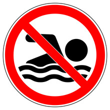 Vsrr413 VectorSignRoundRed Vsrr - German: Verbotszeichen . Schwimmen Verboten . English: Prohibition Sign . No Swimming . Vector Sign . Transparent . AI 10 / EPS 10 . G11216