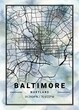 Baltimore Pavo Watercolor Map