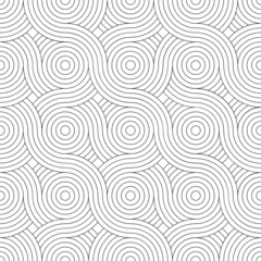 Wall Mural - Vector seamless texture. Modern geometric background with circles.