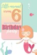 © Anja - children's invitation for a girl to a birthday party in a nautical style with a mermaid for 6 years