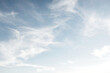 Clear blue sky after the storm. Soft sunlight. Panoramic image, texture, background, graphic resources, design, copy space. Meteorology, heaven, hope, peace concept