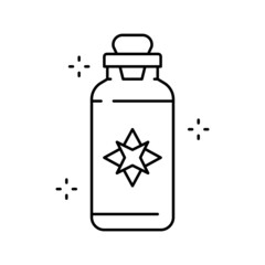 Wall Mural - potion boho line icon vector illustration