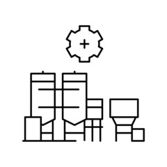 manufacture factory line icon vector illustration