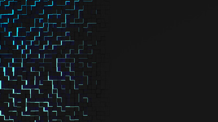 Wall Mural - Abstract background for tech with gradient cubes.