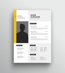 Clean and simple resume design layout