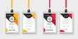 Modern and creative company employee id card design bundle  |  office staff identity card template design