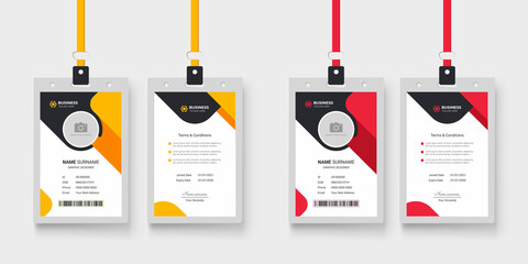 Wall Mural - modern and creative company employee id card design bundle | office staff identity card template des