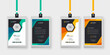 © Pixabee - Modern and creative corporate company employee id card template with tow color variation bundle