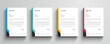 © Pixabee - Modern and minimalist company business letterhead template with color variation bundle