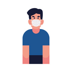 Sticker - guy with medical mask