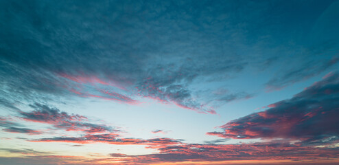 Wall Mural - sunset sky with clouds background