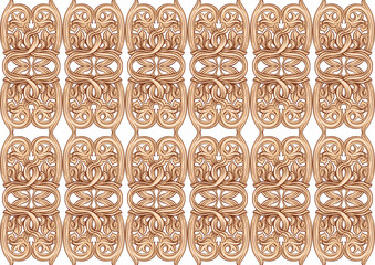 Wall Mural - Interlacing abstract ornament in the medieval, romanesque style. Seamless pattern, background. Vector illustration.