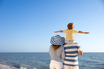 Sticker - Happy family having fun on summer vacation