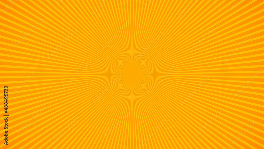 Bright orange and yellow rays vector background Stock Vector | Adobe Stock