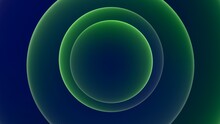 Elegant Abstract Modern Neon Light Circle Background In Green And Blue. Color Concept 3D Illustration For Brand Logo Showcase And Product Sales Templates Of Minimalist And Modish Hologram Art Style