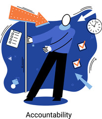 Fototapete - Financial administration, examiner conducts an audit checks statements in documents, accountability concept with character. Company tax and account. Capital markets, trading, e-commerce, accounting