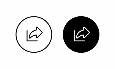 Poster - Share Page Icon Vector in Circle Line