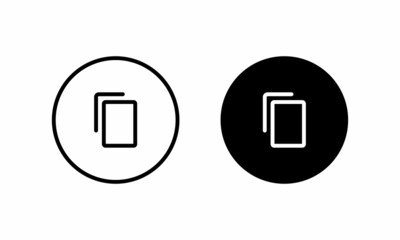 Poster - Copy, Duplicate Icon Vector in Circle Line